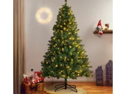 Künstlicher Weihnachtsbaum LED Tannenbaum Tramso 185 cm Kunsttanne Grün