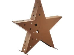 Kobolo Kerzenhalter Teelichthalter Laterne Deko STAR Rostoptik XL