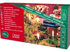 Konstsmide Kerzen-Lichterkette 15 Lichter Klar