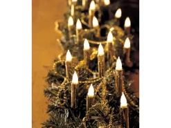 Konstsmide Kerzen-Lichterkette 20 Lichter Rot Gefrostet