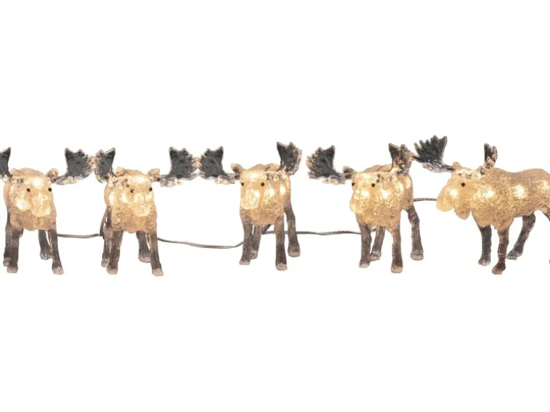 Konstsmide LED Acryl Elche im 5er-Set 40 Dioden Warmweiß