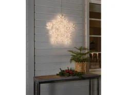 Konstsmide LED Acryl Schneeflocke 90 warmweiße LEDs 8 Funktionen innen und außen