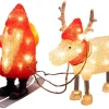 Konstsmide LED Acryl Weihnachtsmann mit Rentier 40 Dioden Warmweiß