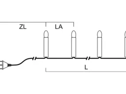 Konstsmide LED Baumkette Topbirnen 45 Warmweiß 24 V