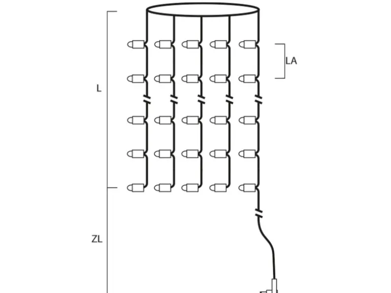 Konstsmide LED Baummantel mit Ring 200 bernsteinfarbene LEDs innen