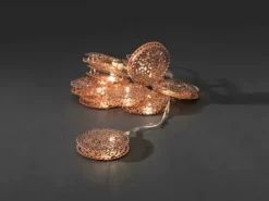 Konstsmide LED Dekokette Metalltaler Kupfer 10 Warmweiß