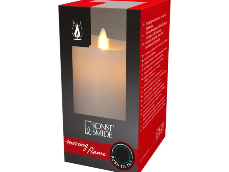 Konstsmide LED Echtwachskerze 3D Flamme mit geschmolzener Kante