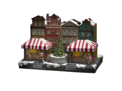 Konstsmide LED Fiberoptikhaus Stadtszene Musik bunte Dioden