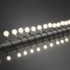 Konstsmide LED Globelichterkette Rund 80 Groß&Klein Warmweiß Schwarz