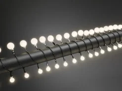 Konstsmide LED Globelichterkette Rund 80 Groß&Klein Warmweiß Schwarz