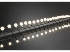 Konstsmide LED Globelichterkette Rund 80 Groß&Klein Warmweiß Schwarz