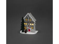 Konstsmide LED Holzsilhouette Haus Weiß 1 Warm-Weiße Diode