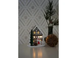 Konstsmide LED Holzsilhouette Haus Weiß 1 Warm-Weiße Diode