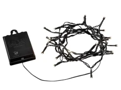 Konstsmide LED Lichterkette 80 warmweiße LEDs schwarzes Kabel innen und außen
