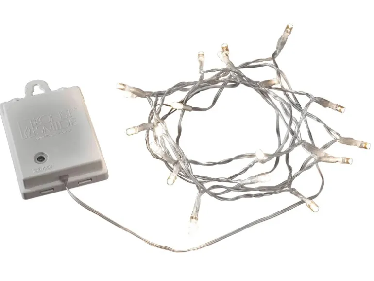 Konstsmide LED Lichterkette 40 warmweiße LEDs weißes Kabel innen und außen