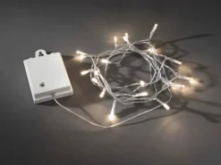 Konstsmide LED Lichterkette 40 warmweiße LEDs weißes Kabel innen und außen