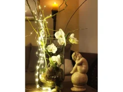 Konstsmide LED Lichterkette Tropfenlametta 200 warmweiße LEDs innen