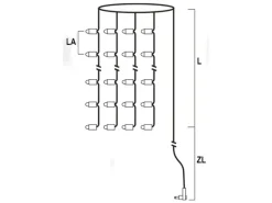Konstsmide LED Lichterkette Tropfenlametta 200 warmweiße LEDs innen
