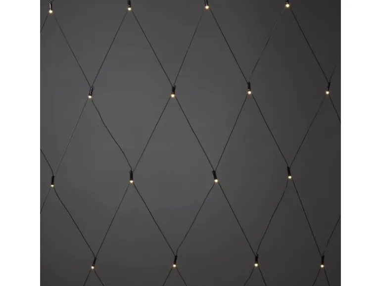 Konstsmide LED Lichternetz gefrostete Dioden mit Lichtsensor und Timer Außen