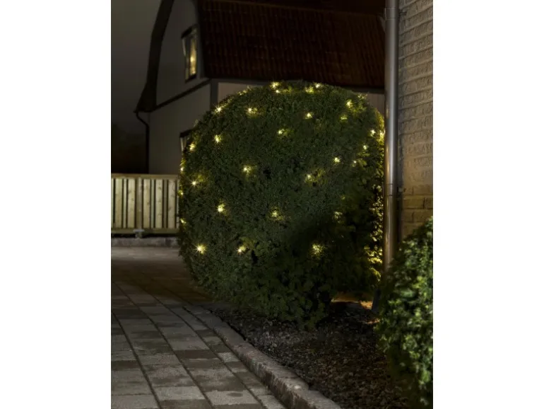 Konstsmide LED Lichternetz gefrostete Dioden mit Lichtsensor und Timer Außen
