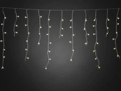 Konstsmide LED Lichtervorhang Eisregen Globes 400 warmweiße LEDs innen und außen