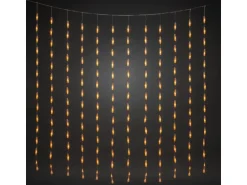 Konstsmide LED Lichtervorhang Tropfenform 400 Bernsteinfarbene Dioden Außen IP44