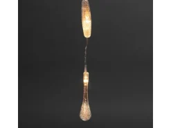 Konstsmide LED Lichtervorhang Tropfenform 400 Bernsteinfarbene Dioden Außen IP44