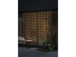 Konstsmide LED Lichtervorhang Tropfenform 400 Bernsteinfarbene Dioden Außen IP44