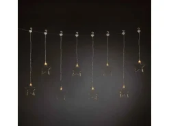 Konstsmide LED Lichtervorhang 8 warmweiße LEDs 8 Plexisterne