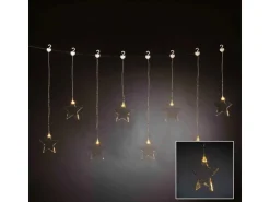 Konstsmide LED Lichtervorhang 8 warmweiße LEDs 8 Plexisterne