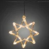Konstsmide LED Lichtervorhang 5 Acrylsterne 60 Lichter Warmweiß