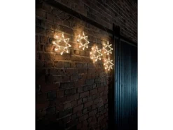 Konstsmide LED Lichtervorhang 5 Acrylsterne 60 Lichter Warmweiß