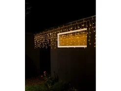 Konstsmide LED Lichtervorhang Eisregen Globes 200 warmweiße LEDs innen und außen