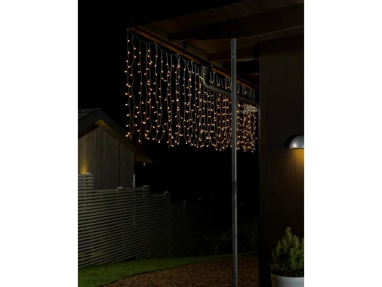 Konstsmide LED Lichtervorhang Globes 400 warmweiße LEDs innen und außen