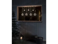 Konstsmide LED Lichtervorhang 3 kleine und 4 große Sterne