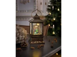 Konstsmide LED Schneelaterne mit Pärchen wassergefüllt 1 warmweiße LED innen