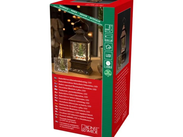 Konstsmide LED Schneelaterne Weihnachtsmarkt 1 LED Warmweiß