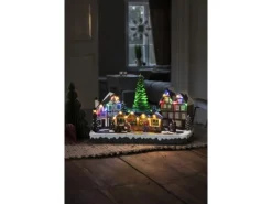 Konstsmide LED Szene Weihnachtsmarkt mit Musik 28 Dioden Innen Batteriebetrieben