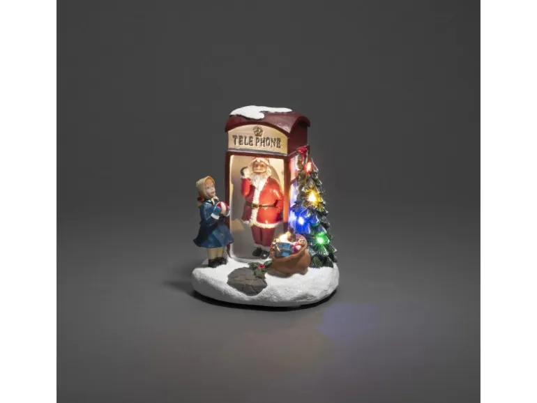 Konstsmide LED Szenerie Weihnachtsmann in Telefonzelle