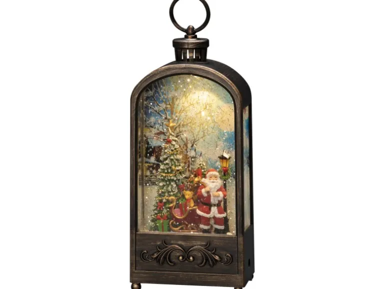 Konstsmide LED Wasserlaterne "Santa und Baum" 1 Diode Innen Batteriebetrieben