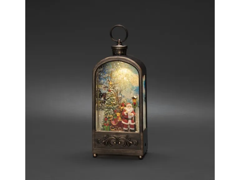 Konstsmide LED Wasserlaterne "Santa und Baum" 1 Diode Innen Batteriebetrieben