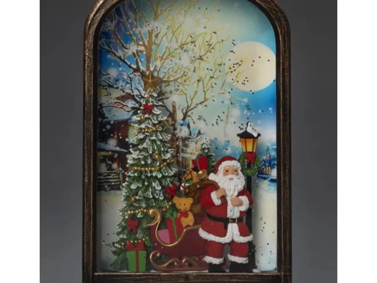 Konstsmide LED Wasserlaterne "Santa und Baum" 1 Diode Innen Batteriebetrieben