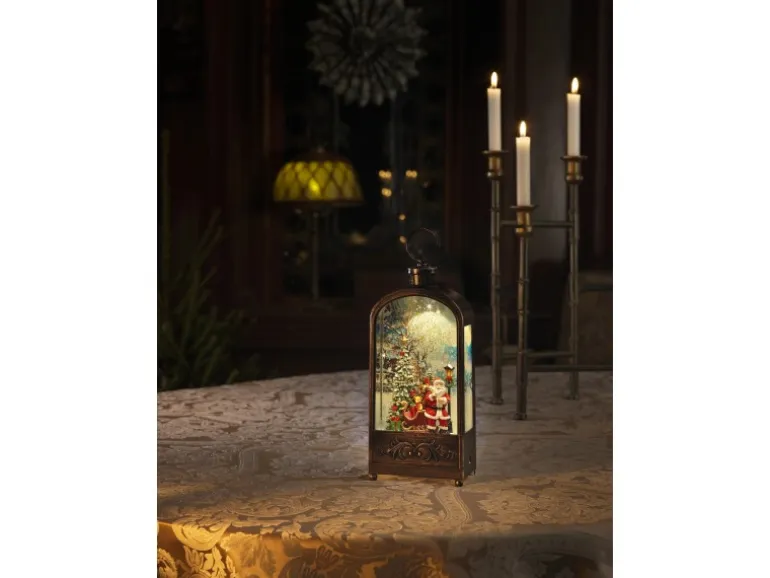Konstsmide LED Wasserlaterne "Santa und Baum" 1 Diode Innen Batteriebetrieben