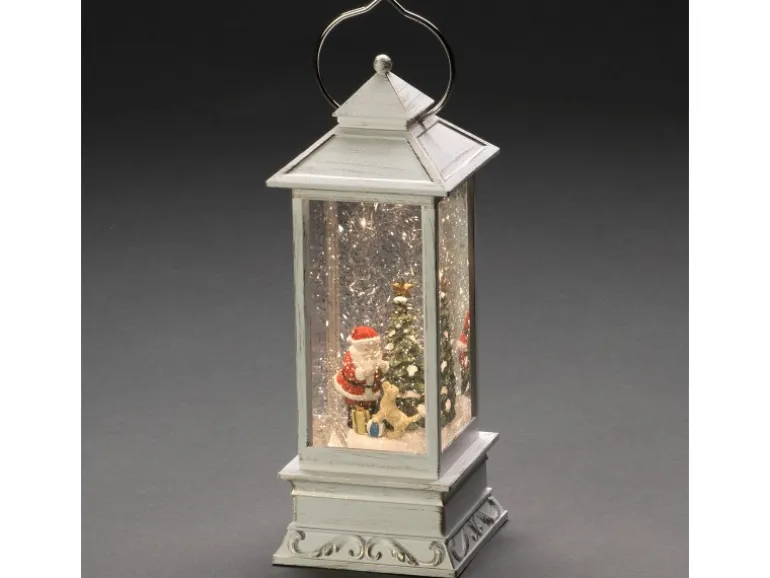 Konstsmide LED Wasserlaterne Weihnachtsmann mit Hund 1 LED Warmweiß