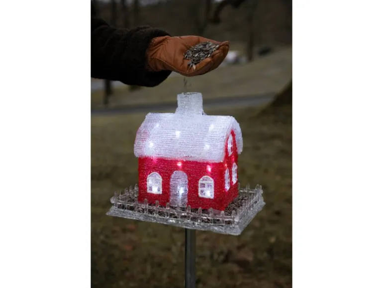 Konstsmide LED-Acryl Vogelhaus 32 kaltweiße LED für Außen