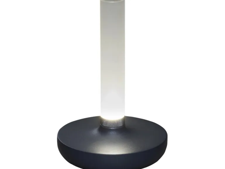 Konstsmide LED-Akku-Vase Biarritz Dunkelgrau ø 13,5 cm x 20,5 cm