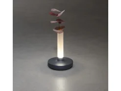 Konstsmide LED-Akku-Vase Biarritz Dunkelgrau ø 13,5 cm x 20,5 cm