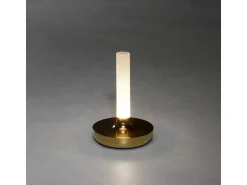 Konstsmide LED-Akku-Vase Biarritz Gold ø 13,5 cm x 20,5 cm