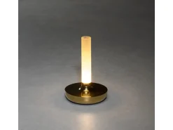 Konstsmide LED-Akku-Vase Biarritz Gold ø 13,5 cm x 20,5 cm