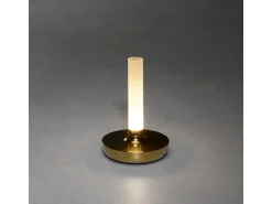 Konstsmide LED-Akku-Vase Biarritz Gold ø 13,5 cm x 20,5 cm